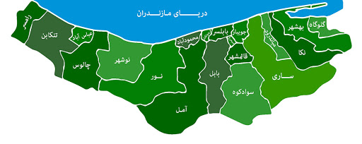 نقشه مازندران 